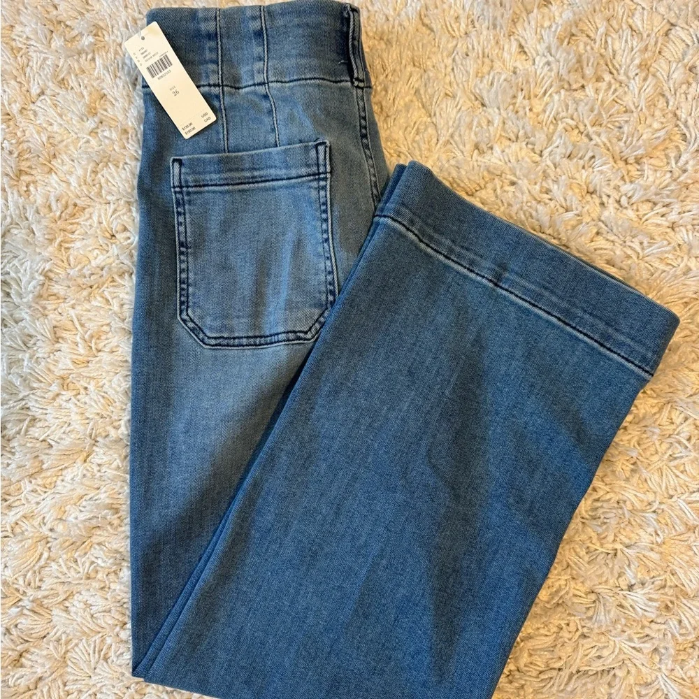 NWT The Colette Crop High-Rise Wide-Leg Jeans by Maeve, Size 26 - Picture 7 of 9